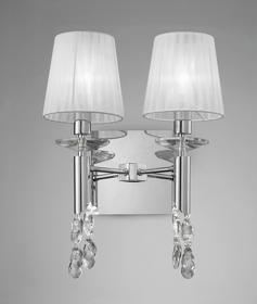 M3863  Tiffany Polished Chrome Wall Light 2+2 Light